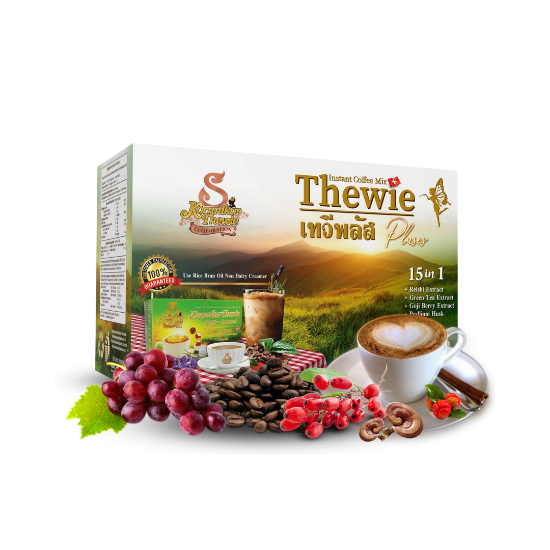 เทวีพลัส กาแฟเพื่อสุขภาพ รสต้นตำรับสูตรใหม่ 1 กล่อง 15 ซอง