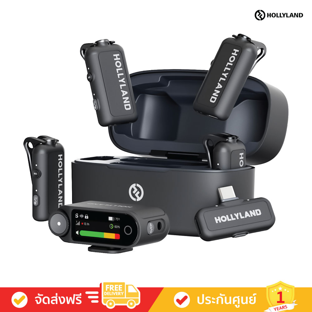 Hollyland Lark MAX 2 Combo 4-Person Version (ไมโครโฟนไร้สาย)