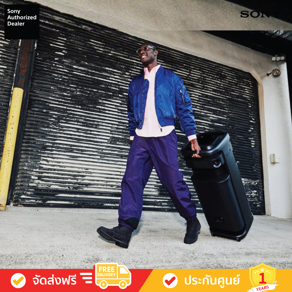 SONY SRS-ULT1000 - ULT TOWER 10 Party Speaker มาพร้อมล้อลาก และหูจับ พกพาสะดวกไปได้ทุกที่