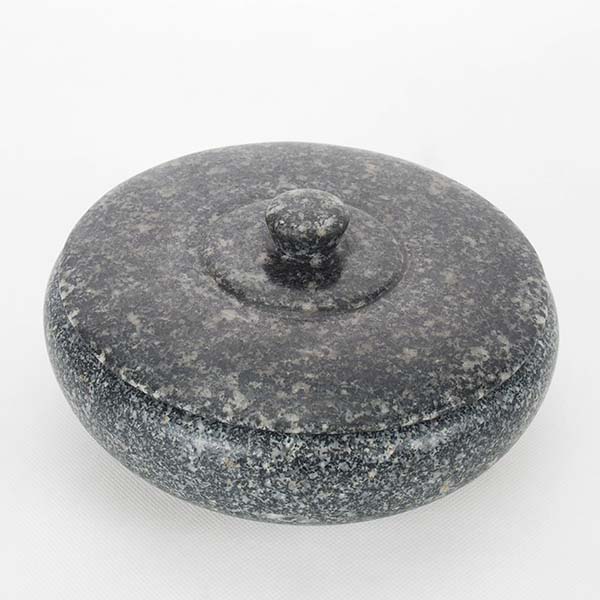 Stone bowl with lid 7 "