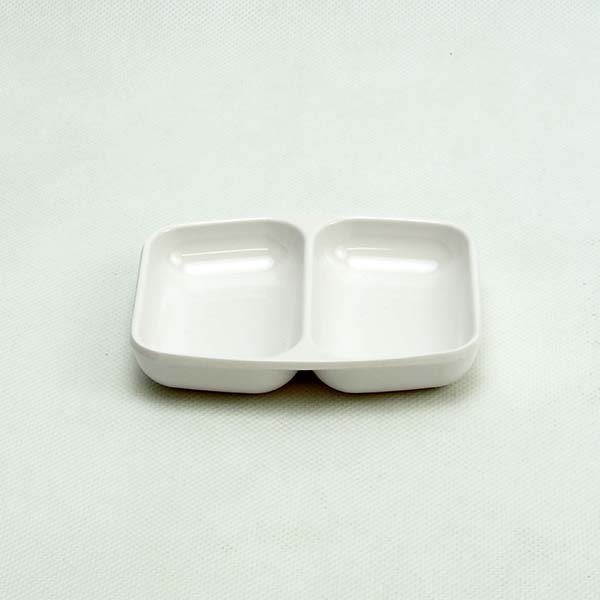 Melamine Double Sauce Cup 3.5" White