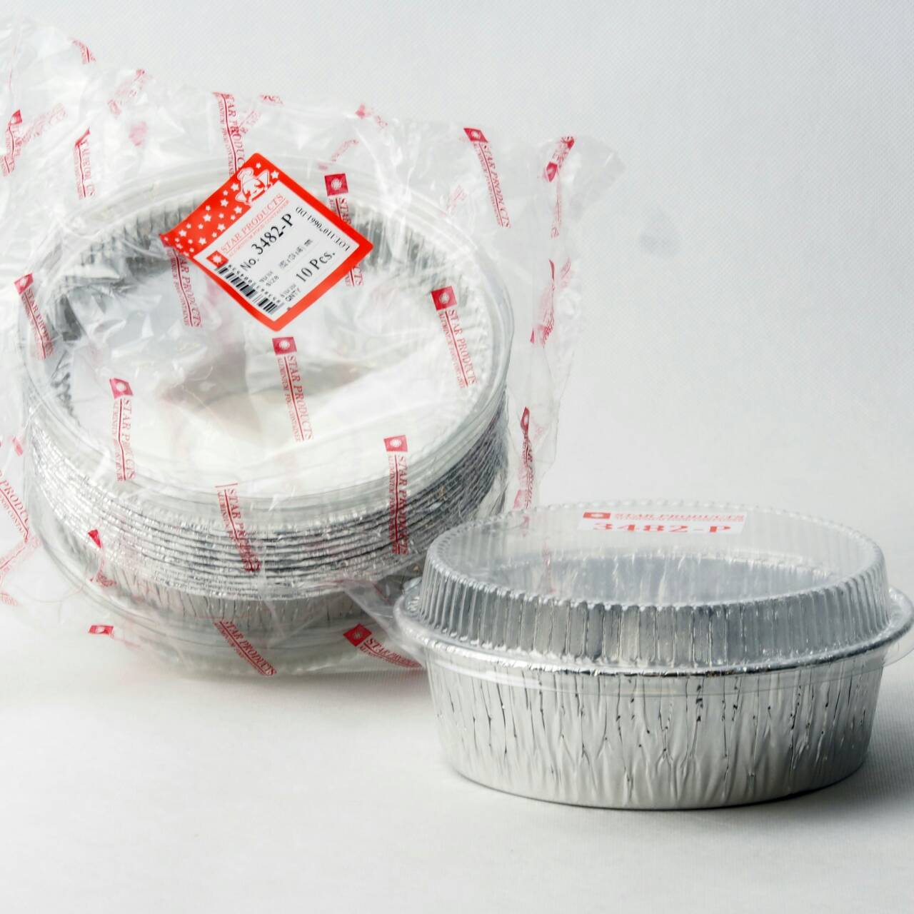 Foil cups with lids 440 ml.