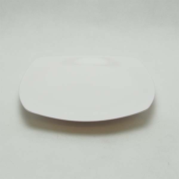 Melamine plate square 8.75 " white