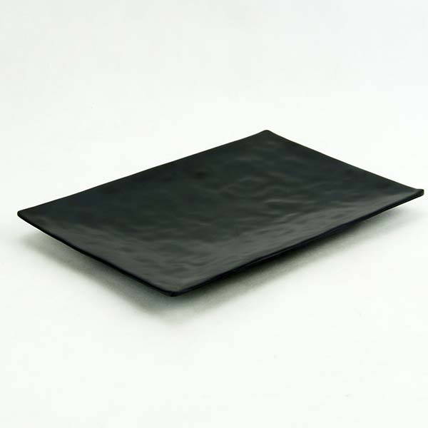 Rect. Malamine plate 30.3x21.1x2.8 cm. Black