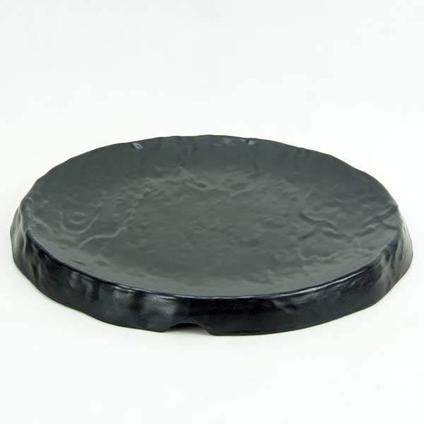Round Melamine plate Black  30.1x2.7 cm.