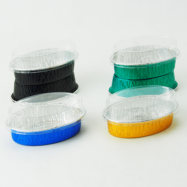 Foil cups with lids 210 ml. Assorted Color