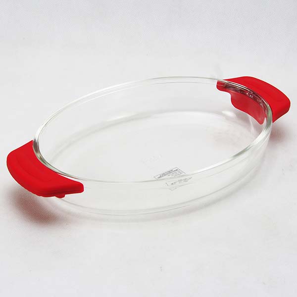 Glass baking tray 302x178x47 mm/ 1.12 Lt.  Red