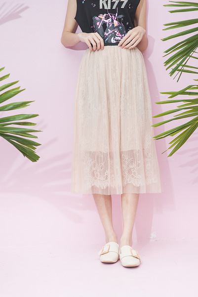 B10405 Fantastic Lace Midi Skirt