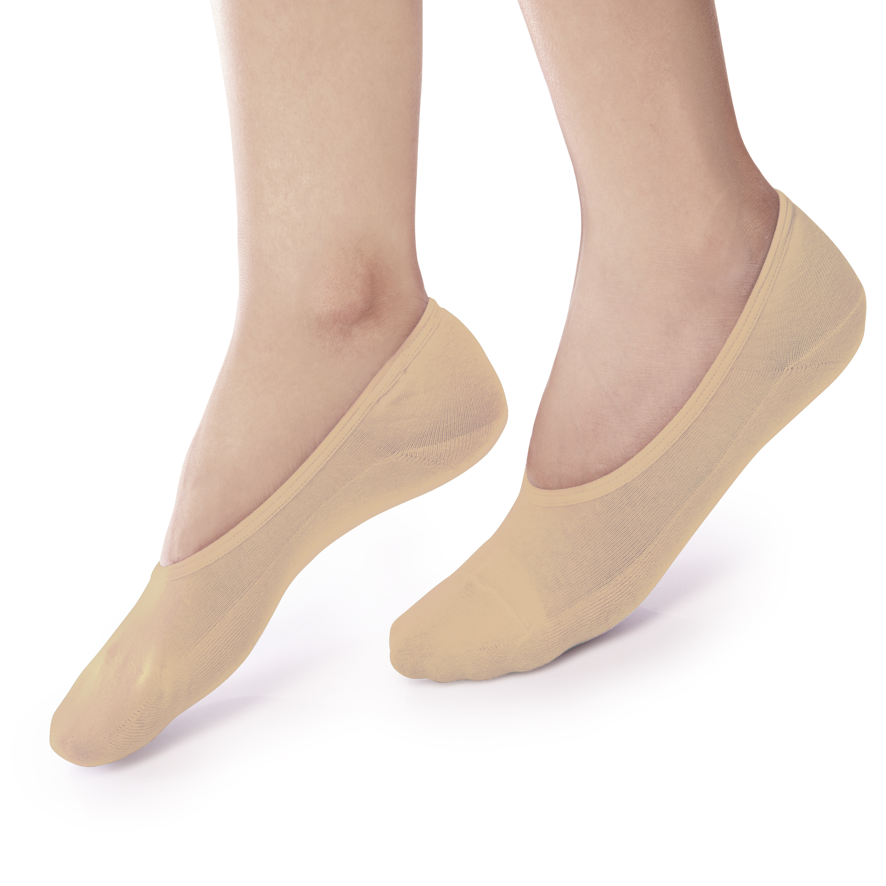 ถุงเท้ารองส้น แบบเปิดหน้าเท้า สีเนื้อ รหัส NEFC01