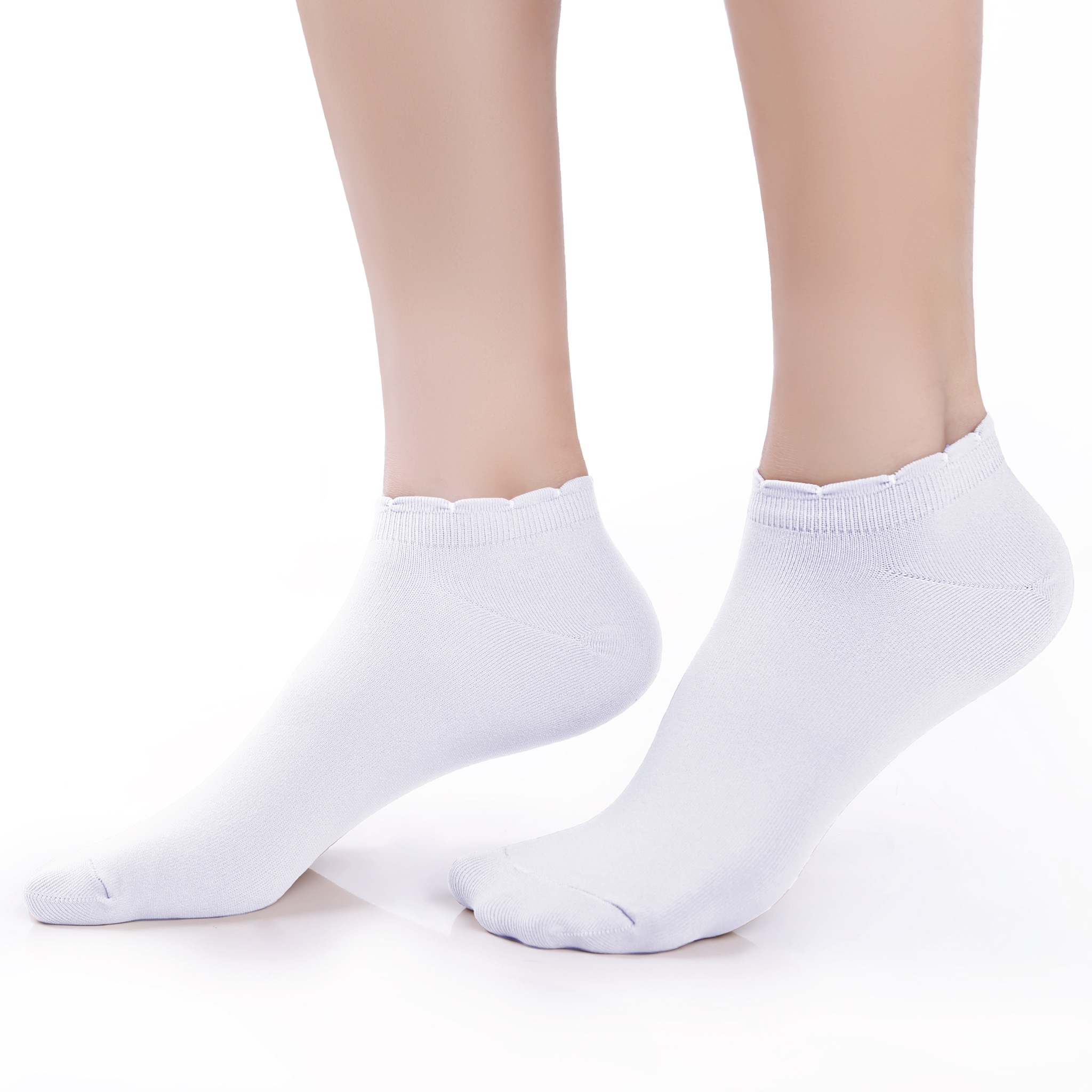 ถุงเท้ารองส้นเนื้อหนา ปิดหน้าเท้า สีขาว รหัส NEFC04
