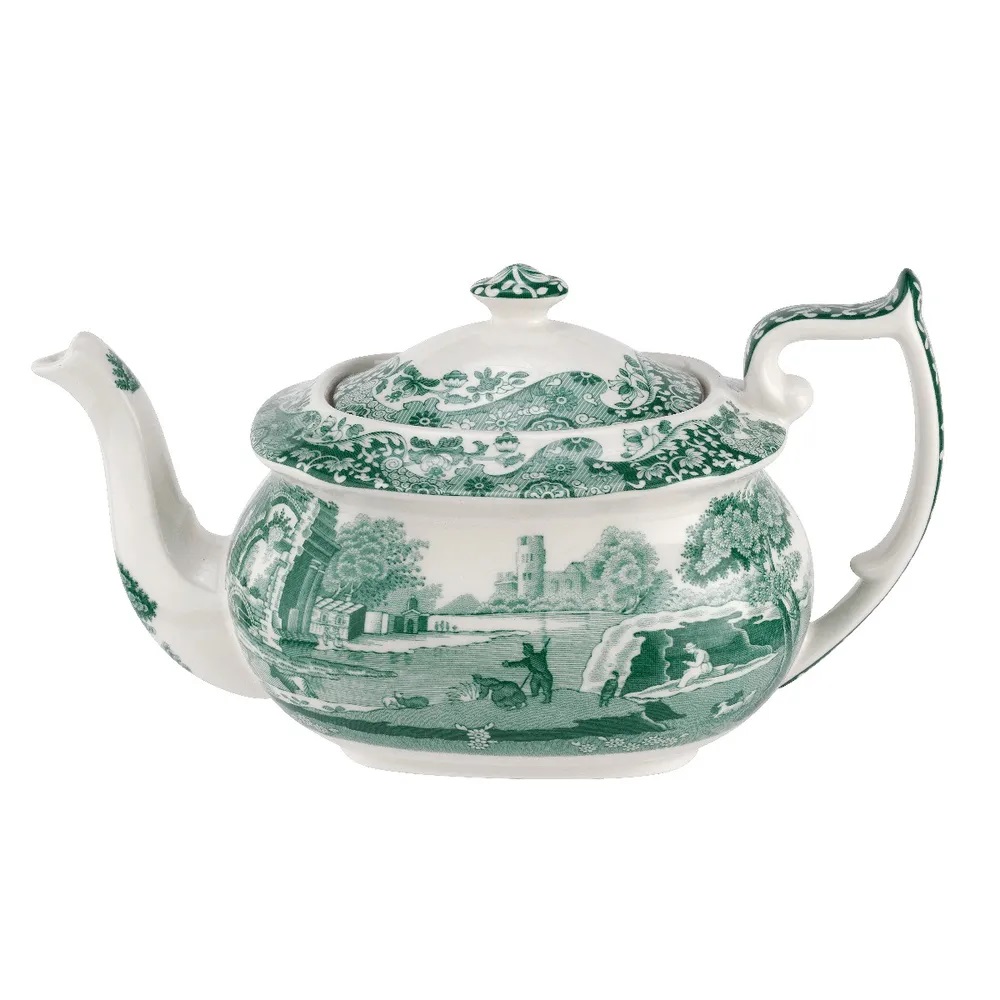 Spode Green Italian Teapot blueandwhitethailand