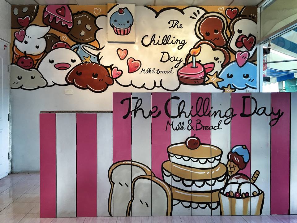 "The Chilling Day Cafe" Wall Painting