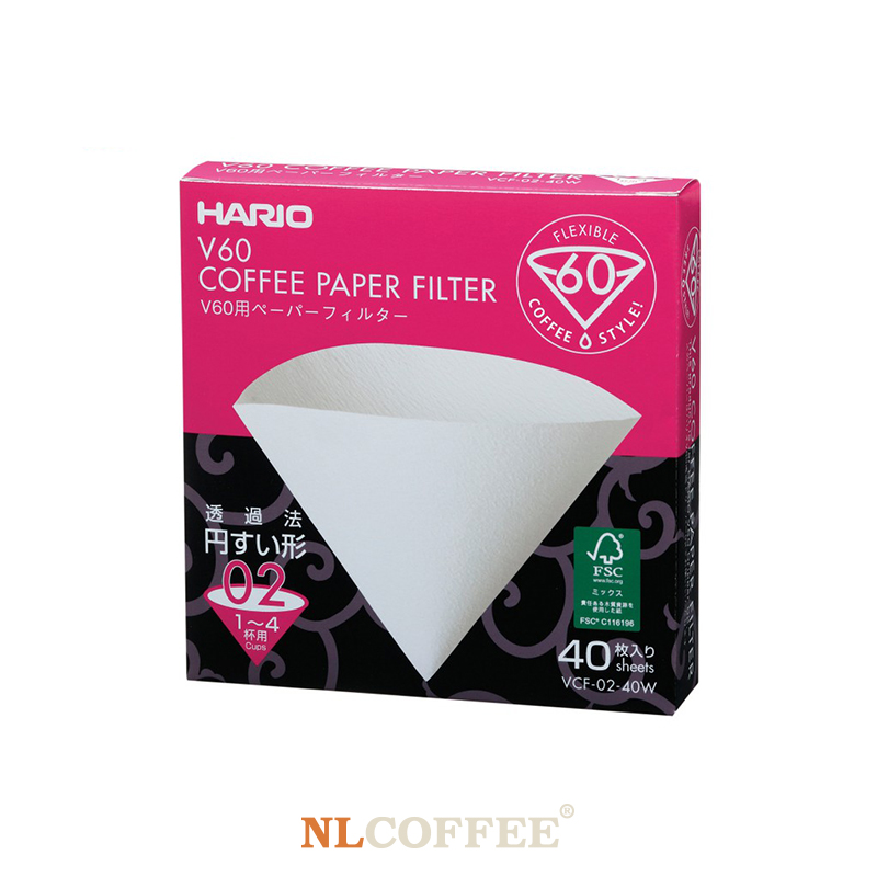 กระดาษกรอง HARIO V60 Paper Filter White 02 (1 กล่อง/40 แผ่น)