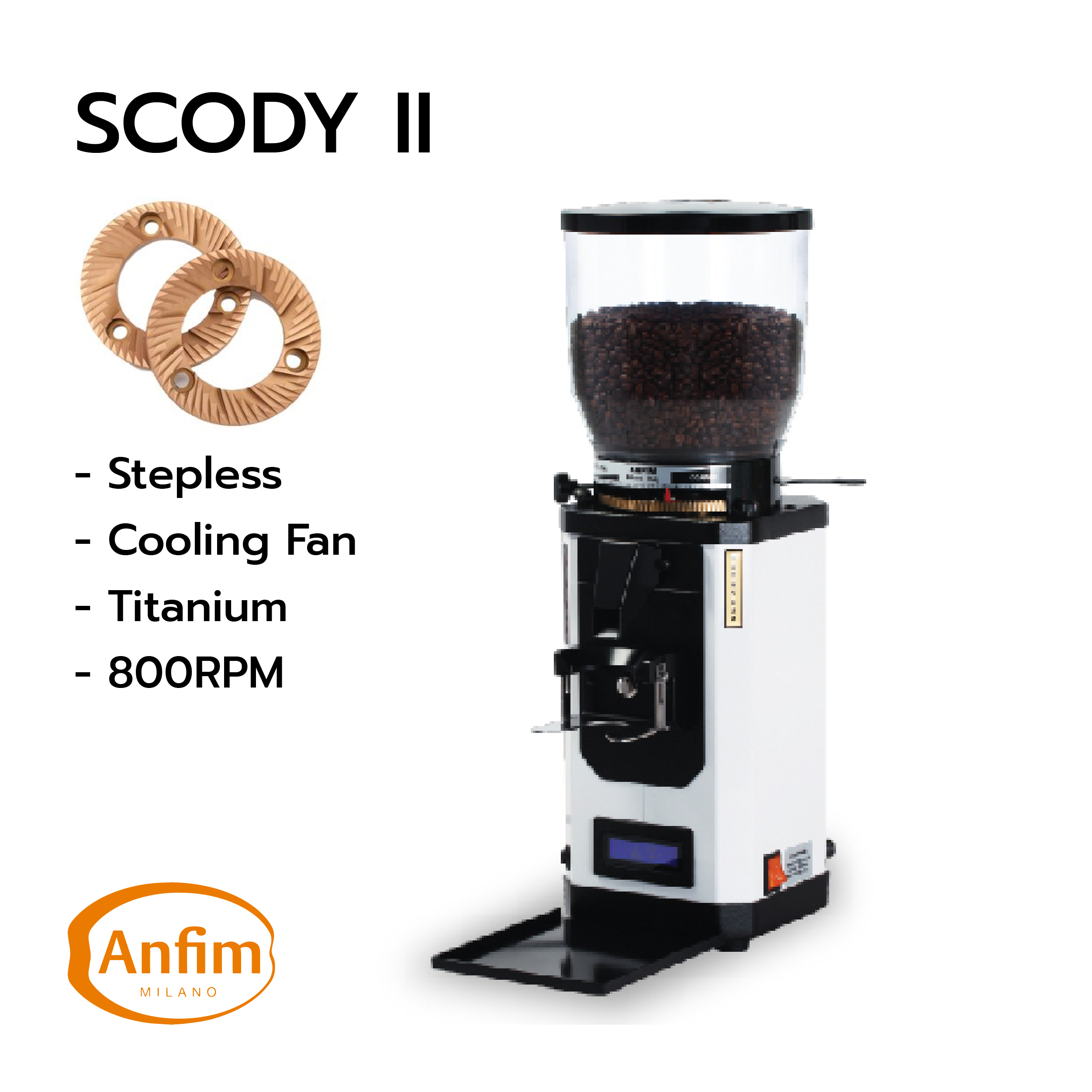 Anfim : SCODY II (75mm + Stepless + Fan + Titanium)