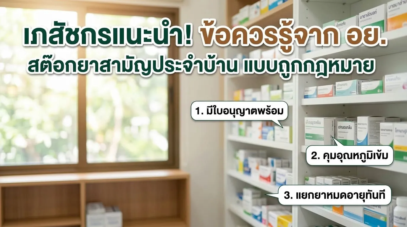 กฎหมายและข้อควรรู้จาก อย. สำหรับการสต๊อกยาสามัญประจำบ้าน