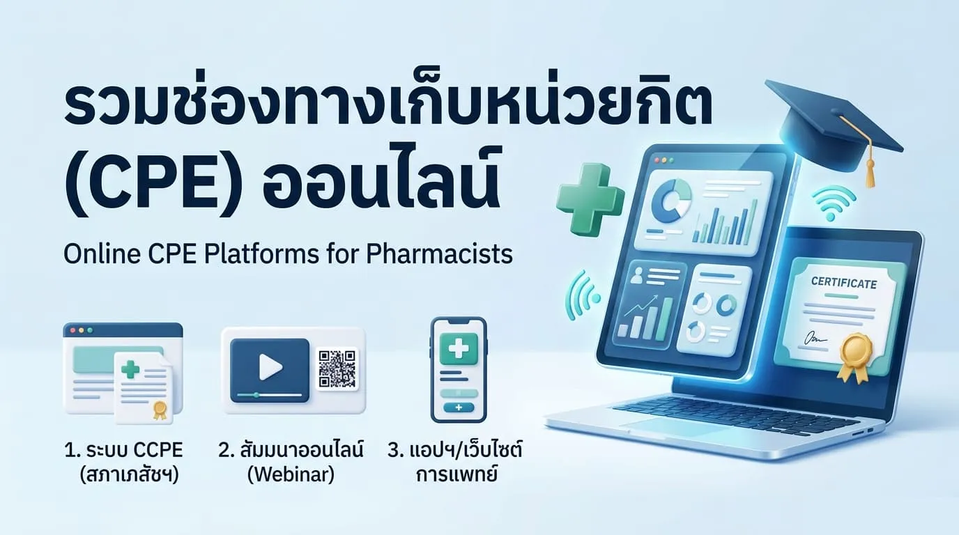 ช่องทางเก็บหน่วยกิตที่ตอบโจทย์เวลาของเภสัชกรชุมชน