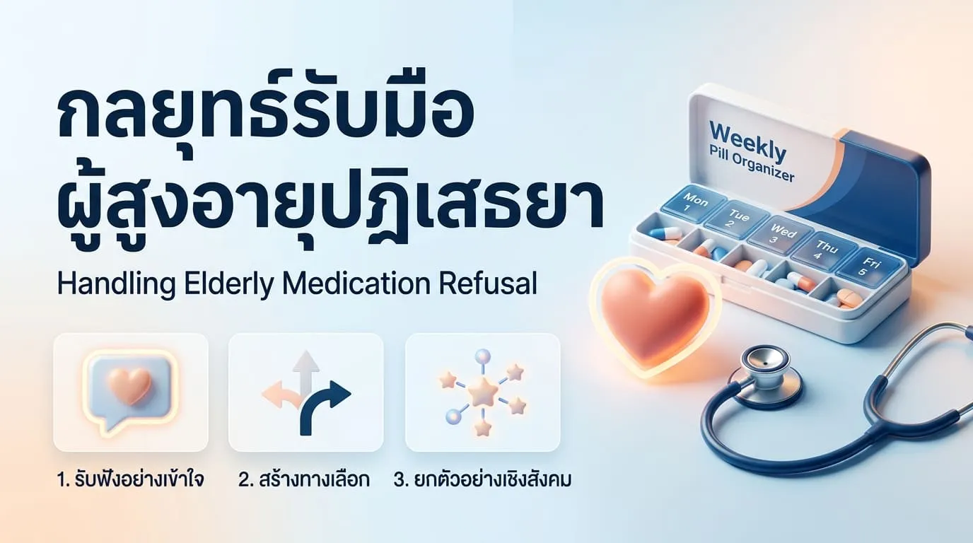 กลยุทธ์รับมือเมื่อผู้สูงอายุกังวลจน "ปฏิเสธการใช้ยา"