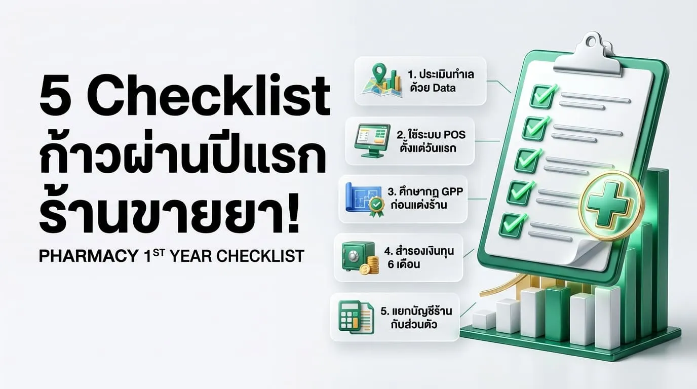 สรุป Checklist ก้าวผ่านปีแรกของร้านขายยา