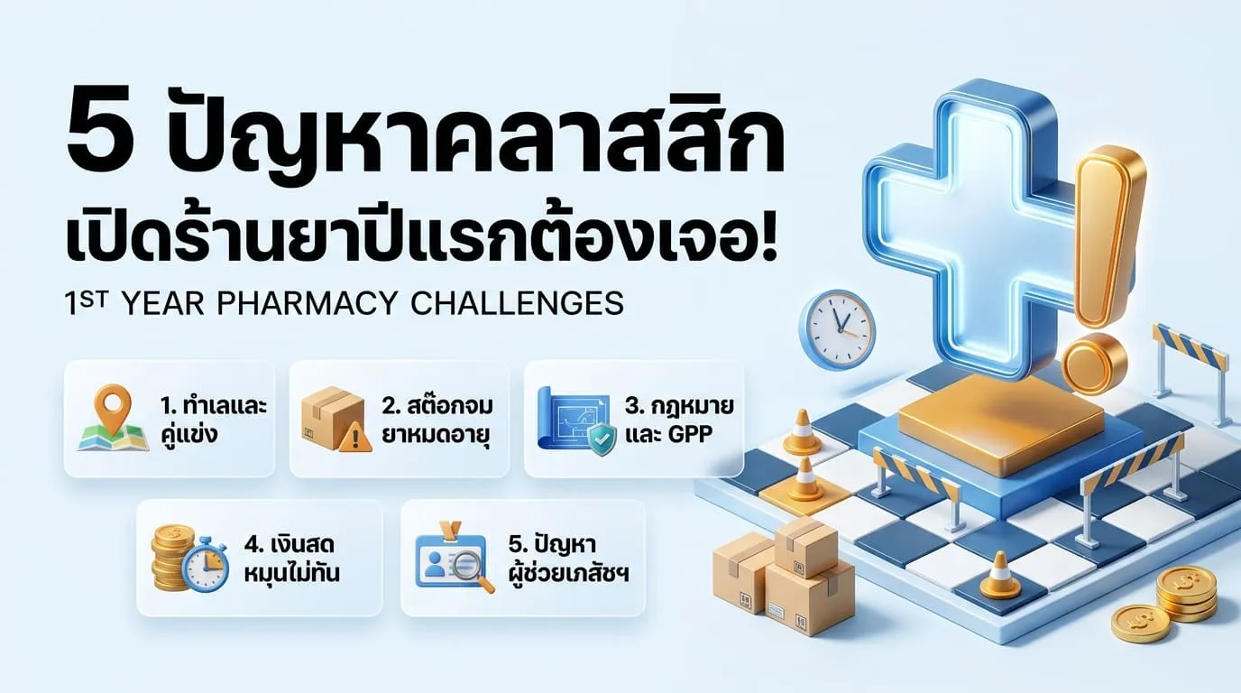 5 ปัญหาคลาสสิกที่คนเปิดร้านขายยาปีแรกต้องเจอ