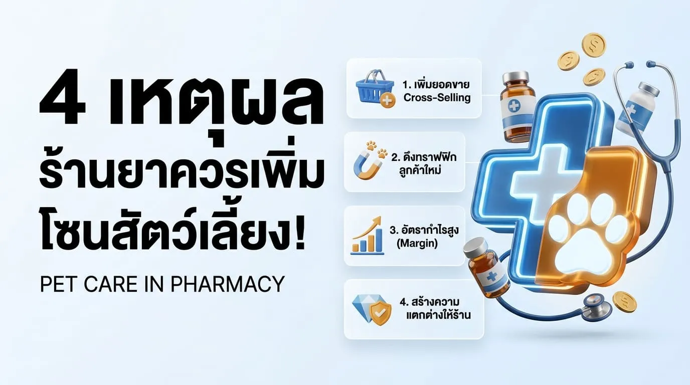 4 เหตุผลที่เภสัชกรควรเพิ่มโซน "เวชภัณฑ์สัตว์เลี้ยง" ในร้านยาชุมชน
