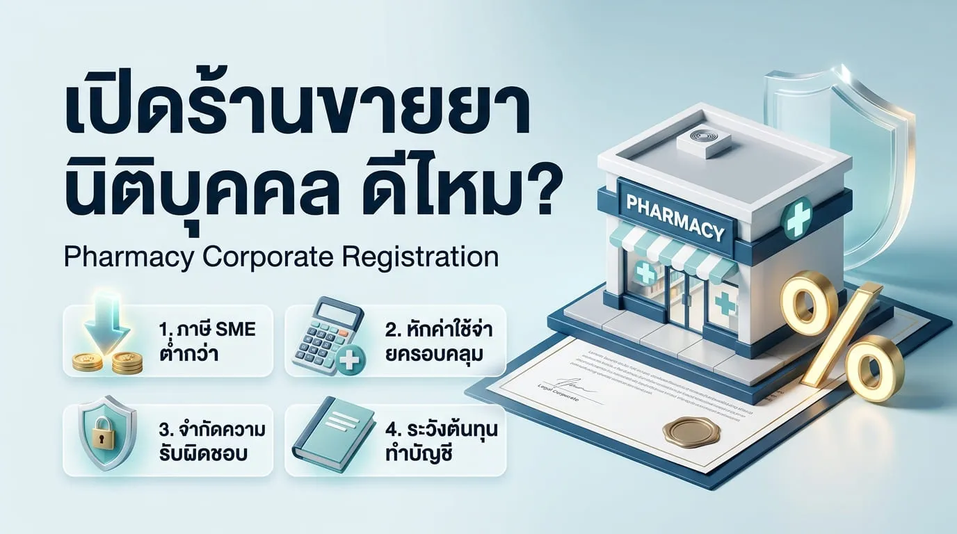 เปิดร้านขายยาในนาม "นิติบุคคล" (บริษัทจำกัด / ห้างหุ้นส่วนจำกัด)