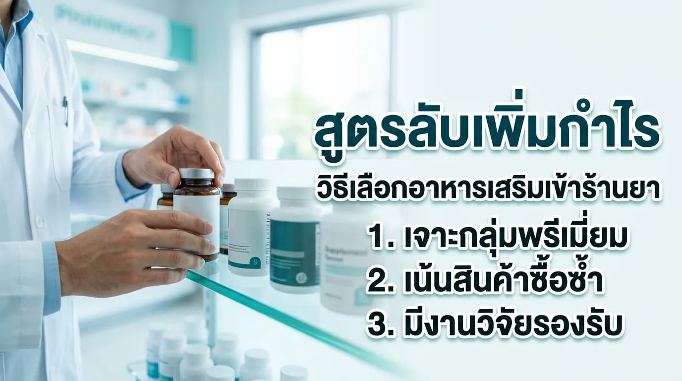 เคล็ดลับการเลือกอาหารเสริมเข้าร้านให้ได้กำไรสูง