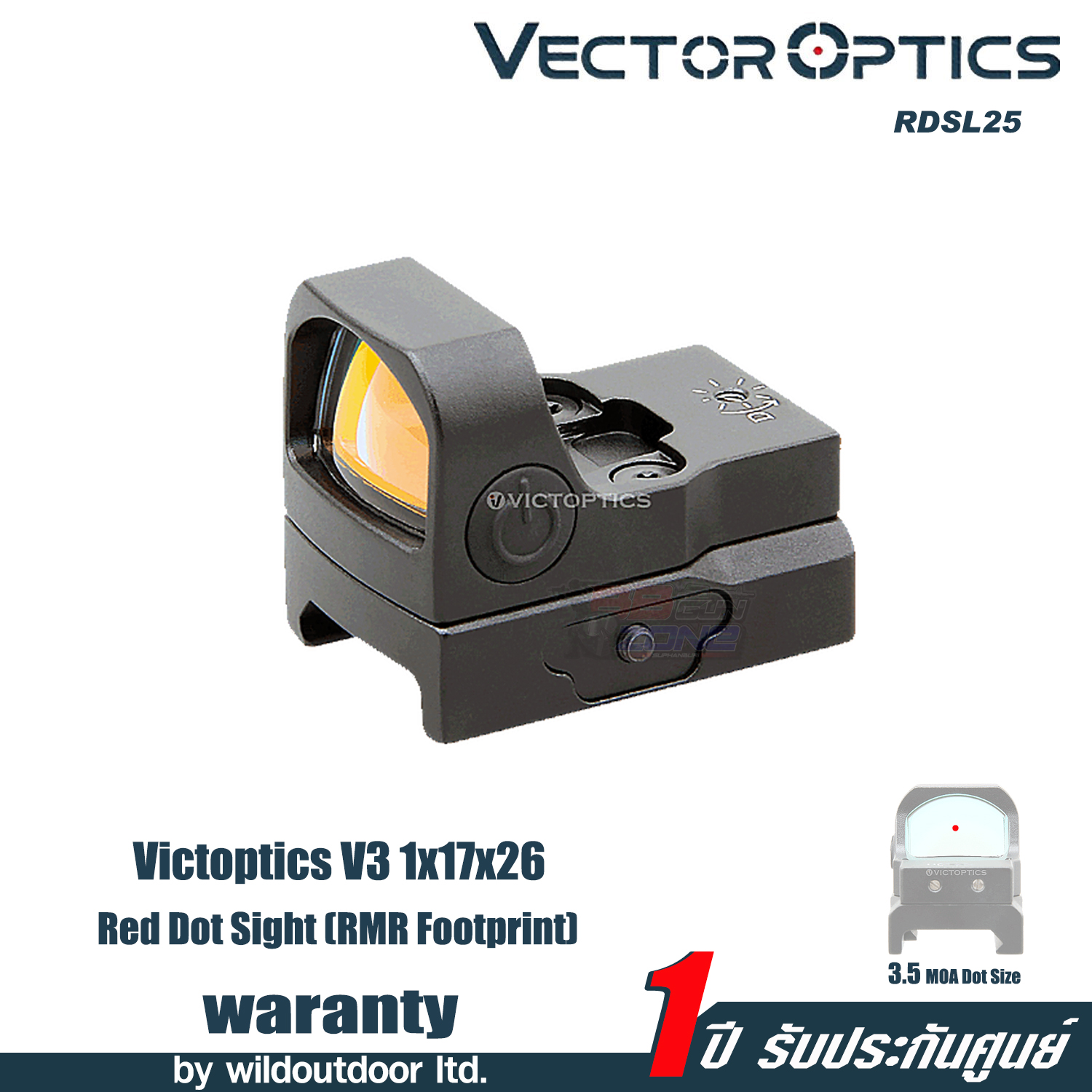 Sight With Dovetail Mount Victoptics RDSL01 V2 1x18x22 – Vector Optics Shop Luftgewehr Zubehör