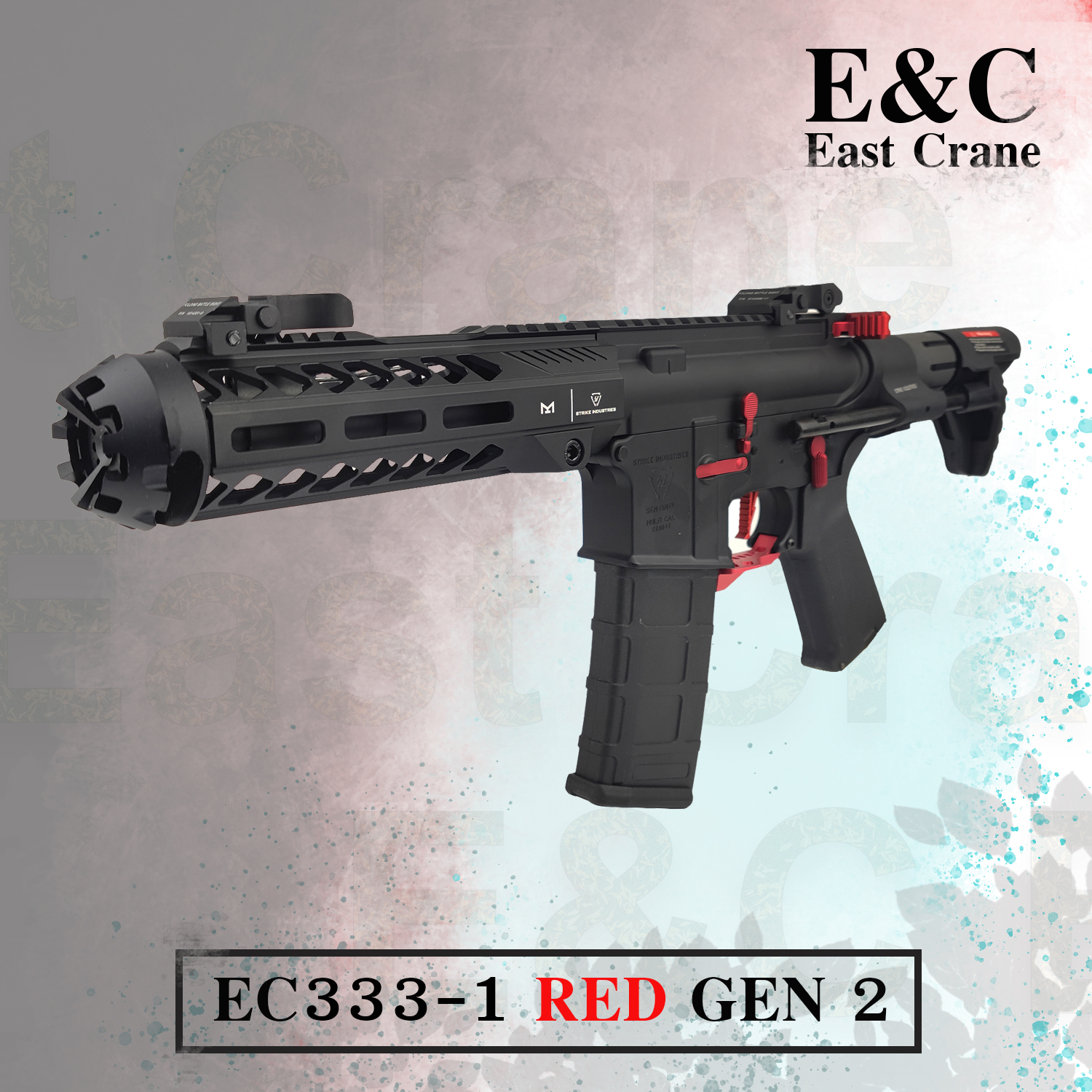 E&C 333-1 RED S2 Strike Industries PDW QD1.0