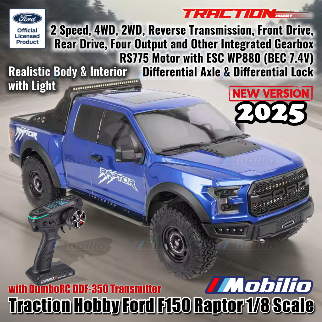 TRACTION HOBBY F150 ラプター 新製品】Traction Hobby 1/8 F150 フォード ラプターのブラックボディ