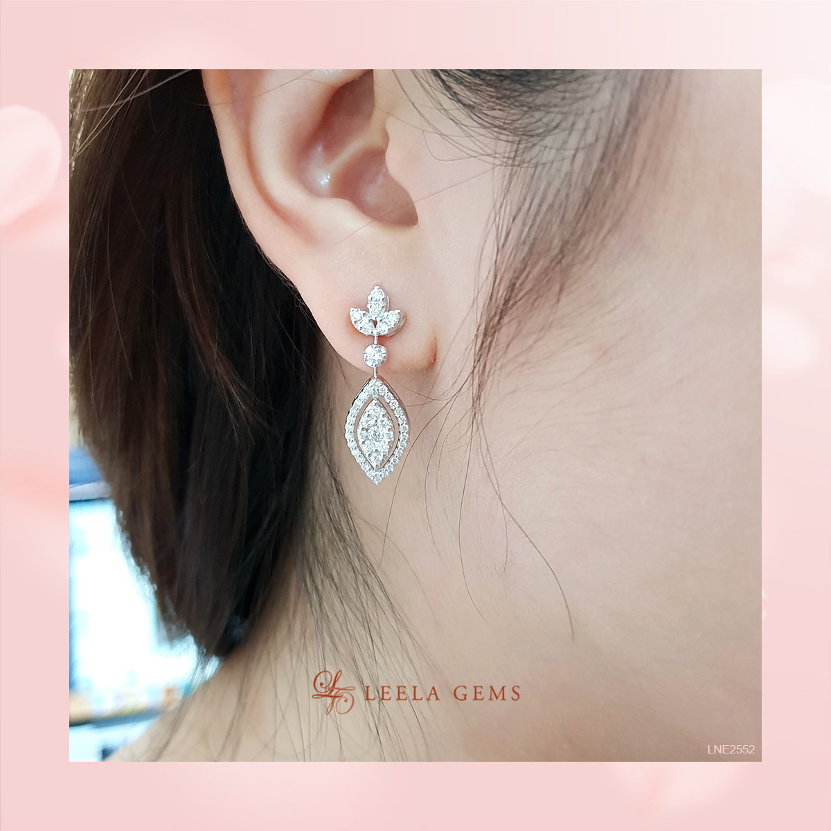 simple dangling diamond earrings