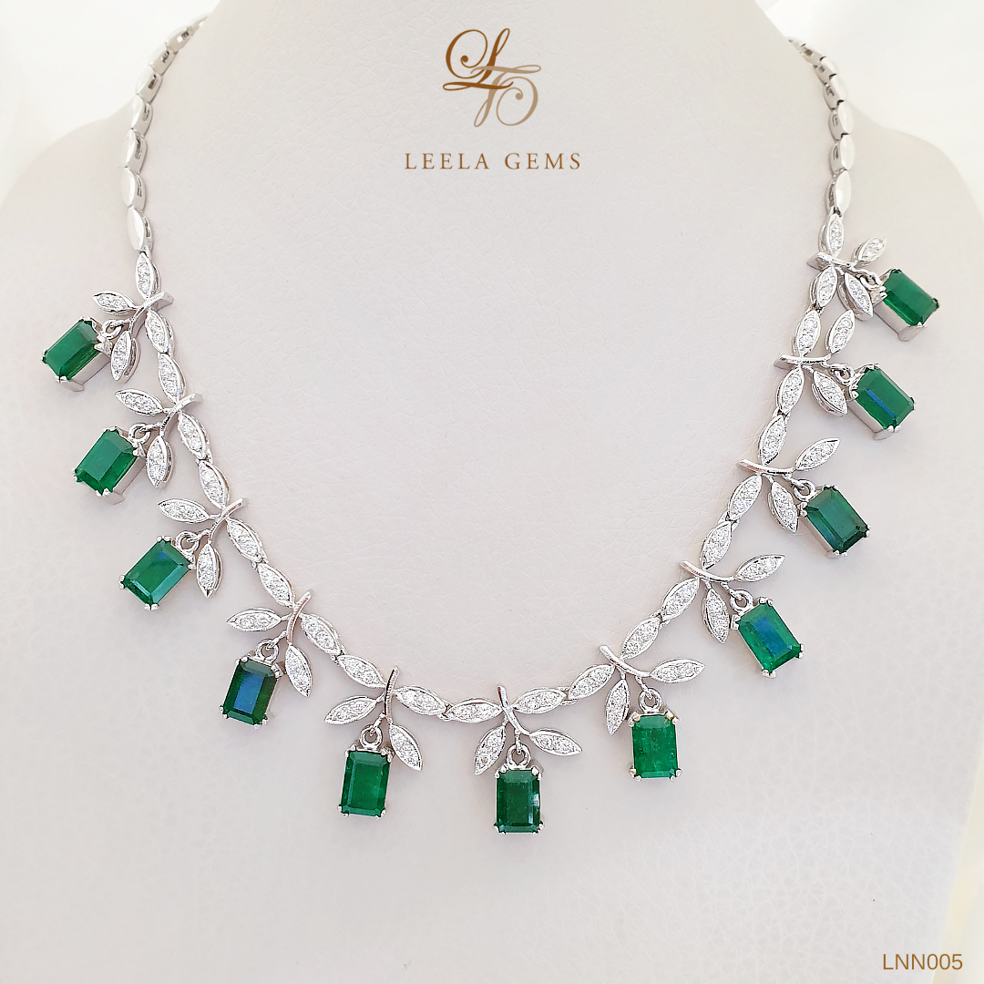 artificial emerald necklace