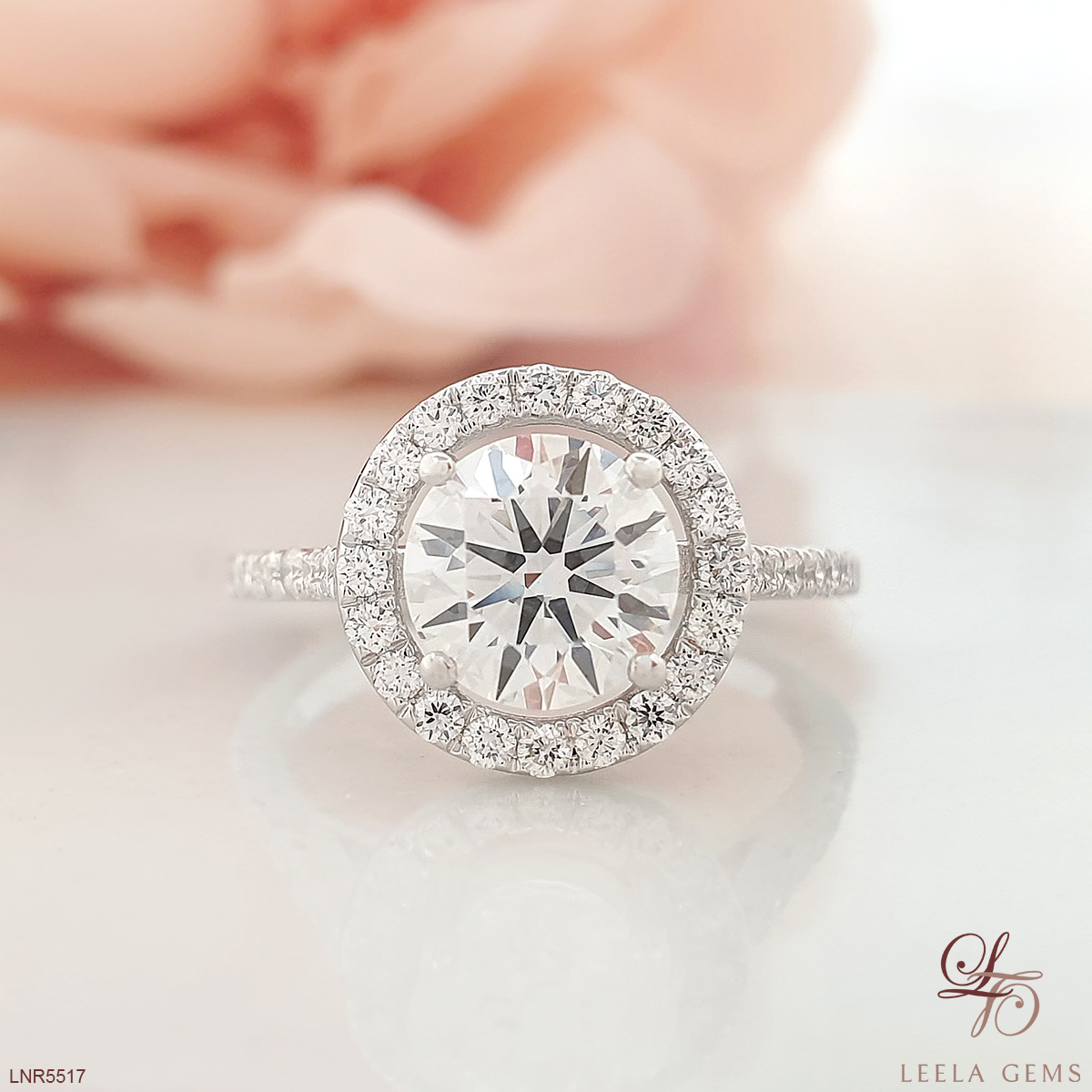 1 ct Halo Diamond Ring