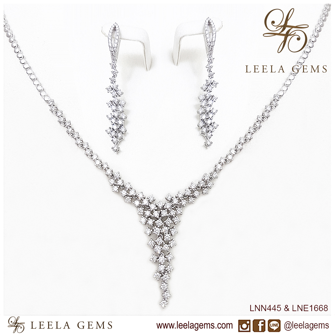  Diamond Necklace and earrings