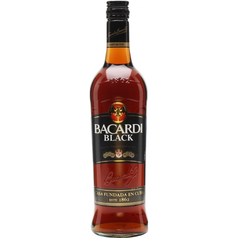 Bacardi Black Rum 1L - Kosandutyfree