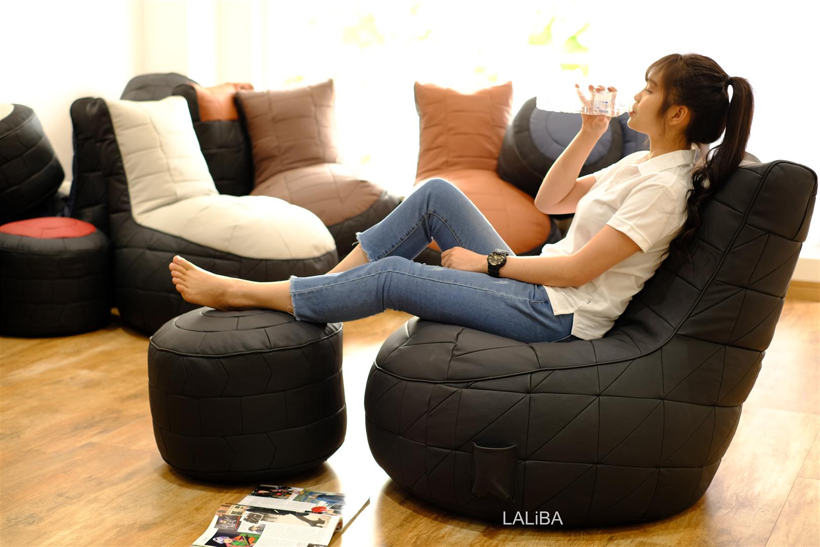 bean bag with foot rest