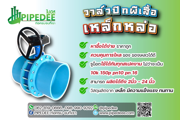 บัตเตอร์ฟรายวาล์วเหล็กหล่อ บัตเตอร์ฟรายวาล์วเหล็กหล่อ