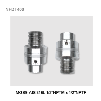 MGS9 AISI316L 1/2"NPTM x 1/2"NPTF