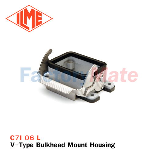 ILME C7I 06 L Bulkhead mounting housing, V-TYPE series, with 1 lever, size "44.27"