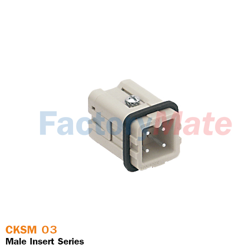 ILME CKSM 03 | Male insert, CKS series, spring terminal connection, 3 poles + PE, 10 A 400 V 4 kV 3, size "21.21"