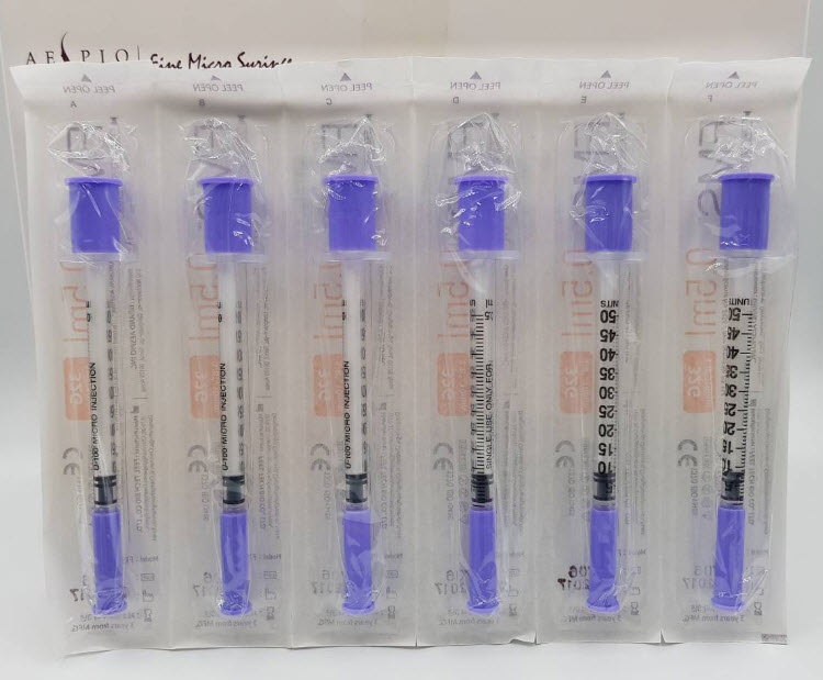 Fine Micro Syringe 0.5 ml [32Gx10mm] Ruangwitmedical