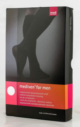 ถุงน่องเส้นเลือดขอด Mediven For Men สีดำ สำหรับผู้ชาย (23-32 mmHg)