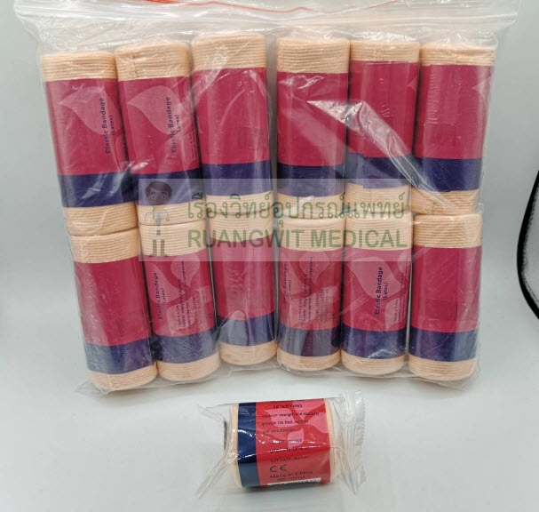 ผ้าพันเคล็ด Elastic Bandage - PTS 3นิ้ว x 5หลา (ราคาต่อ 1 ม้วน)