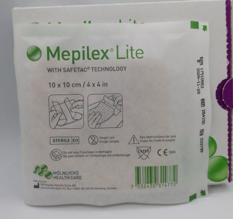 Mepilex Lite 10x10 cm (รุ่นบาง)
