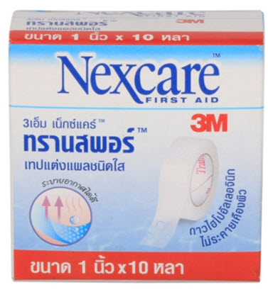  Nexcare Transpore เน็กซ์แคร์ ทรานสพอร์ 1 นิ้ว x 10 หลา