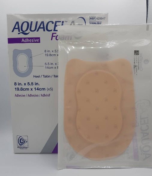 Aquacel Foam Ag+ Adhesive Heel 19.8x14 cm [420647]