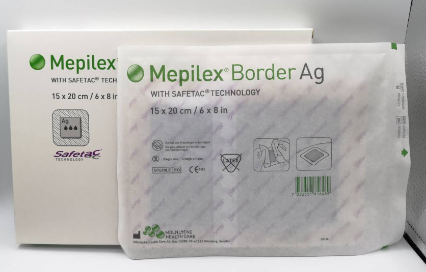Mepilex Border Ag 15x20 cm สำหรับแผลขนาดใหญ่
