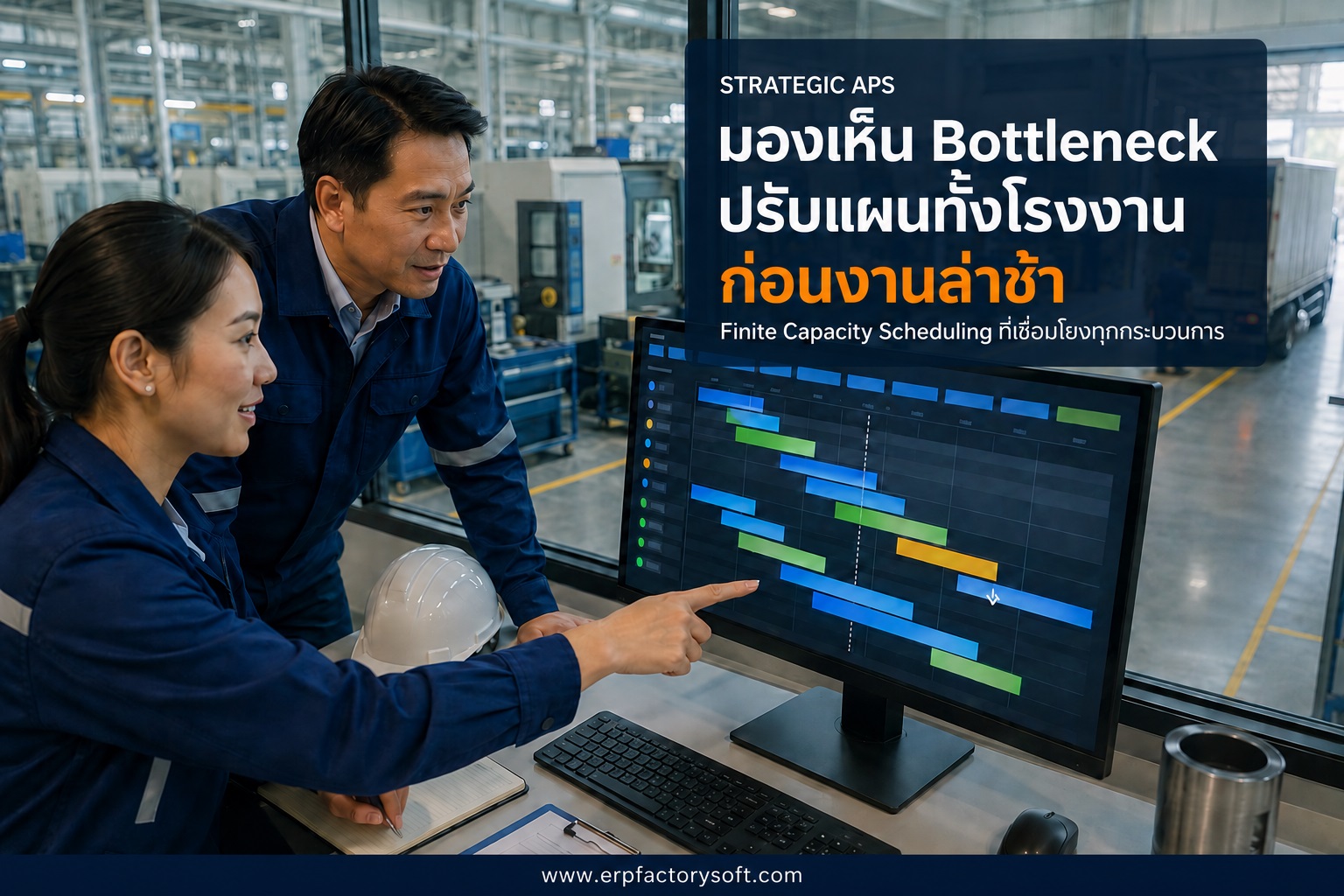 Strategic APS วิเคราะห์ Bottleneck และปรับตารางการผลิต