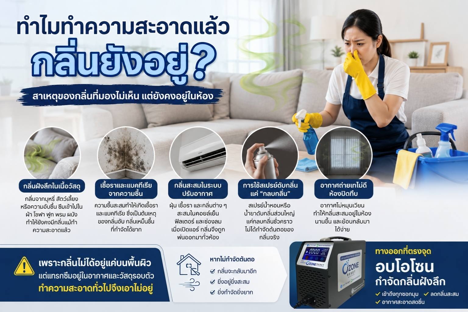 บริการอบโอโซนกำจัดกลิ่นคอนโด