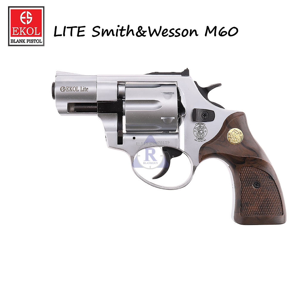 แบลงค์กัน EKOL LITE Smith&Wesson M60 ลูกโม่ 2นิ้ว สีเงินด้าน (ฟรีกระสุน 12 นัด)
