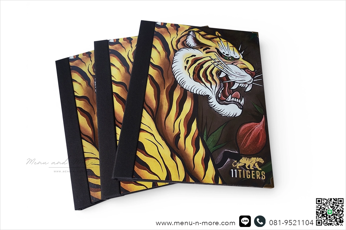 แฟ้มเมนูทำจากไม้